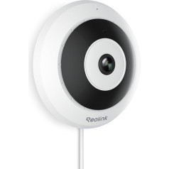Reolink 6MP PoE IP Fisheye Camera with 360° View, Smart Person Detection, 2-Way Audio, Ceiling/Wall/Table Installation, Multiple Display Views, Indoor Camera for Home/Office Security, FE-P White