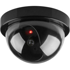 BW Dummy Camera, Home Security Fake Camera Imitation Dummy Security Camera Dome With Flashing LED Light