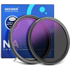 NEEWER HD True Colors 67 mm Variable ND Filter ND2-512 (1-9 Stop), VND Filter and Magnetic ND32 Neutral Density Filter, Multi-Coated, No Colour Shift, No X Cross, No Vignetting