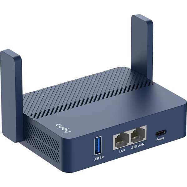 Cudy AX3000 WiFi 6-Gigabit Travel Router, Pocket Size, 2.5Gbps RJ45, Extender/Repeater for Hotel, WISP, VPN Client and Server, USB 3.0, TR3000