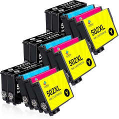 LeciRoba 502XL Ink Cartridges for Epson 502 Multipack - Compatible with XP-5100, XP-5105, XP-5150, XP-5155, WF-2860, WF-2865, WF-2880, WF-2885 (Pack of 15)