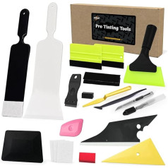 EHDIS Foiling Tool Set, Squeegee Set for Film, with Bulldozer Squeegee, Silicone Squeegee, Windscreen Squeegee Car, Cutter Knife, Micro Squeegee, for Window Film, Tinting Film, Car Foiling