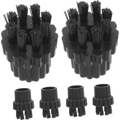 DOITOOL 6 x Steam Cleaner Brush Heads, Versatile Replacement Tool for Deep Cleaning, Heavy Duty, Durable Scrubbing Brushes for Efficient Home Cleaning