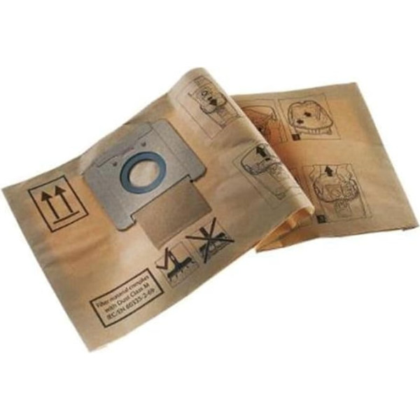 Nilfisk Filter Bag (Pack of 5, Filter for Industrial Vacuum Cleaners ATTIX 550, Accessories for Vacuum Cleaners) 302000527