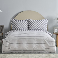 Karaca Home Cordova Anthracite 100% Cotton Double Bed Linen Set, Çift