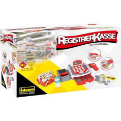 Idena 40214 - Cash Register for Children with Realistic Sound and Light Functions, Supermarket Cash Register for Grocery Shop, Toy for Learning and Interactive Role Play