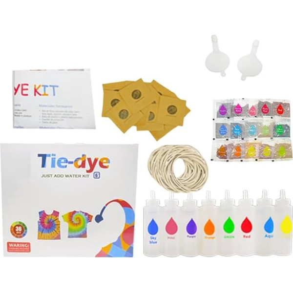 Batik-Set für Kinder, Socken, Batik-Set – Stoffkunst-Set, Bastelfarbe für Socken, Hüte, Schals, Kleidung, Handtücher, Familie, Anfänger, Experte, Outdoor, Zuhause