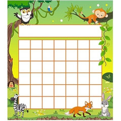 50 Pcs Motivational Class Chart Animal Positive Behavior Reward Chart for Student Teacher Family Educational Tools
