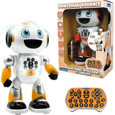 Lexibook, Powerman Advance - French Edition - Remote Controlled Robot Interactive Educational Toy, Runs, Dances, Plays Music, Tells Stories, Learning Quiz, STEM Programmable, Orange, ROB29FR
