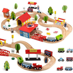 Wondertoys 69 Pieces Pull Rails Toy Construction Toy for Boys and Girls