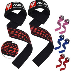 RDX Weight Lifting Straps Pair | Padded Wrist Support Non Slip Flex Gel Grip | Great for Powerlifting, Bodybuilding, Gym Workout, Xfit, Strength Training, Deadlifts & Fitness