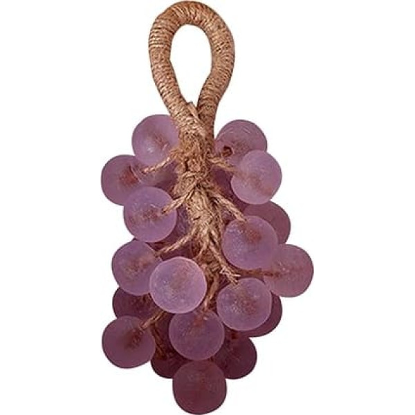 Soap on a Rope for Men | Handmade Bar Shampoo | Body, Hands and Natural Firm Skin with Scented Grapes | Simulated Bundle Design | Refreshing Shower, Bathroom, Travel