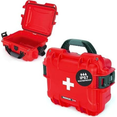 Nanuk 905 First Aid Survival Kit Waterproof Dust and Shock Proof First Aid Kit Red