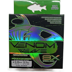 Venom X8 Braided Fishing Line 0.06-0.30 mm 150/300 m - Ultra Smooth, High Knot Strength & Shock Resistance, for Spin Fishing, Carp & Predator Fishing