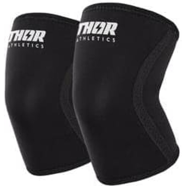 Thor Athletics Knee Support for Weightlifting, Powerlifting, Bodybuilding, Crossfit, Fitness, Knee Sleeve Made of 7 mm Neoprene (XL)