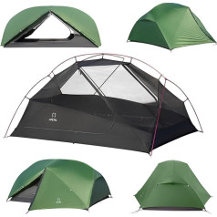ATEPA Ultralight Tent 2 People 1.9 kg Waterproof & Wind Protection Camping Tent Removable Mesh Inner Account with Stem for Trekking, Camping, Outdoor, Hiking