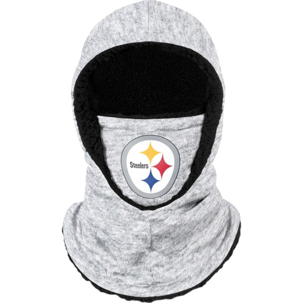FOCO Damen Gaiter Face Cover Schal NFL Team Logo Heather Gray Hooded Gaiter Balaclava Face Cover