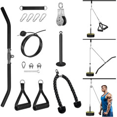 Cable Pulley Fitness Lat Pull Gym Cable System Lat Pull Fitness Equipment Cable Pulley System Lat Pulley Cable Machine for LAT Pull Down, Biceps Curl