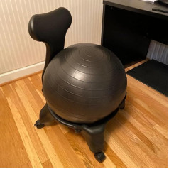 Balance Ball Chair Yoga Ball Chairs for the Office, Exercise Ball Chair for Correcting Posture and Muscle Building, Desk/Computer Seat for Stretching At Work