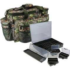 CARP FISHING LARGE HOLDALL CARRYALL BAG & TACKLE BOX & RIG BOX CAMO NGT