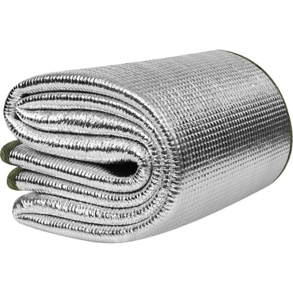 200 x 200 cm Insulation Mat Made of Aluminium Foil, Double-Sided Aluminium Sleeping Mat, Foldable Tent Mat, Sleeping Mat, Heat Insulating, Waterproof Insulating Blanket, 9 mm Thick Foam Sleeping Mats