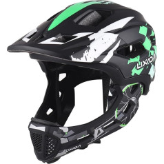 Lixada Children's Bicycle Helmet Full Face Removable Unisex 50-56 cm Children's Helmet 2-in-2 Integrated Size Adjustable with Removable Chin Guard Helmet Inline for Bicycles, Skateboards