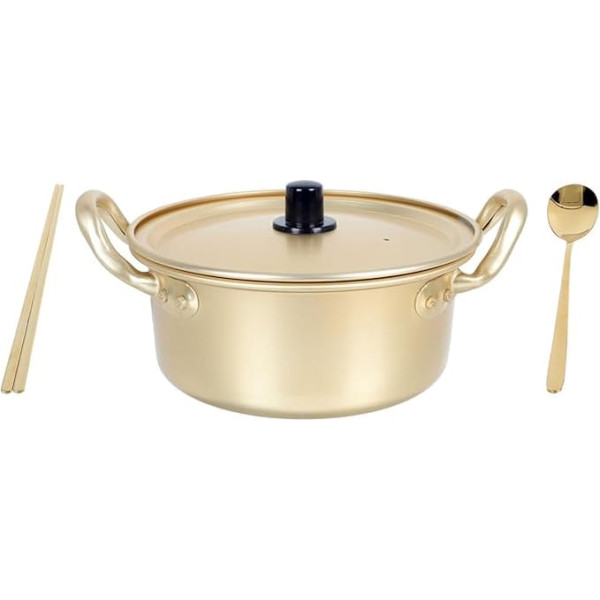 Ramen Topf Aus Aluminium Mit Antihaftbeschichtung Doppelgriffiger Suppentopf Für Instantnudeln Babynahrung Und Suppe Hitzebeständig Tragbar Für Küche Und Camping