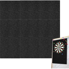 Dartscheiben-Wand – 90 x 90 cm Dartscheiben-Umrandungswandschutz | Selbstklebende gespleißte Erholung | Filzunterlage – 9-teiliges Erholungsschild | Spielzimmerdekoration für den Innenbereich