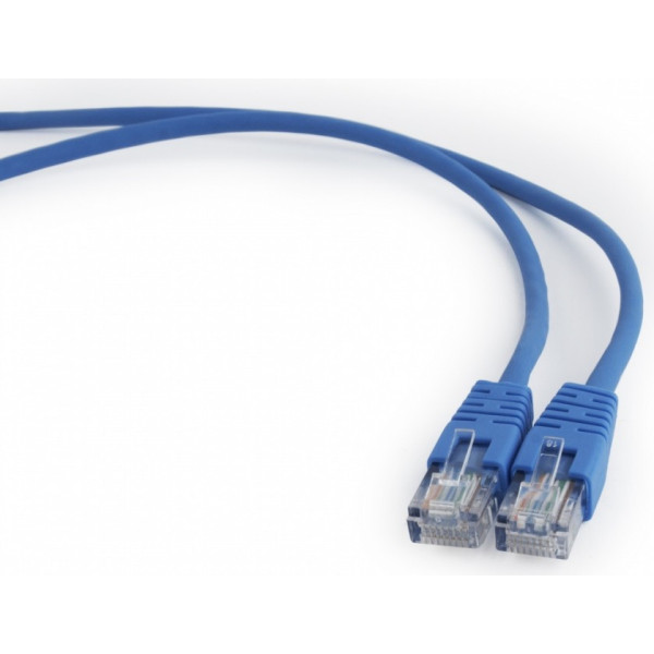 Patch cord cat.5e kat.5e ar apvalku 5m zils