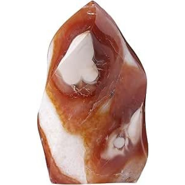 Natural Red Agate Stone Gemstone Healing Crystal Carnelian Raw Stone Decorative Stones Specimen Ornaments for Reiki Meditation Home Decoration, 301 g - 400 g