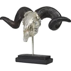Decorative Gold Aries Sculpture, for Outdoor and Indoor Use, 39 x 28 x 17 cm, Decorative Antler Statue