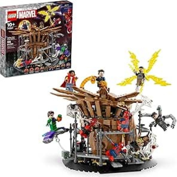 LEGO Marvel Spider-Man Final Battle Building Toy Set, Marvel Collectible Based on The Climax of The Spider-Man: No Way Home Movie, Multiverse Marvel Playset with 3 Versions of Spider-Man, 76261