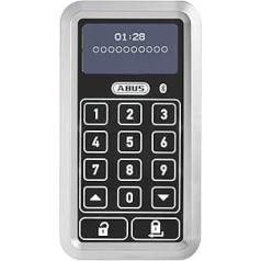 ABUS HomeTec Pro Bluetooth Keypad CFT3100 - Code Keypad to Open the Front Door - for the HomeTec Pro Bluetooth Door Lock Unit CFA3100 - Silver