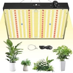 LED Plant Lamp, 200 W UV IR Full Spectrum Grow Lamp with Dimming Function, LED Plant Light with Daisy Chain Function, Grow Light for Indoor Plants, Vegetables, Flowers, Seeds, Germination, Blossom