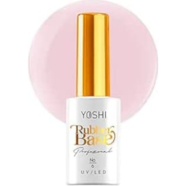 Yoshi Rubber Base 10 ml - Rubber Base for Nails - Rubber Nail Base - UV Nail Polish Base - Durable Nails - Professional Builder Base - Elastic Nail Primer - Beige Pink
