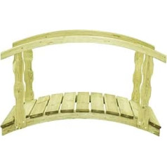 Tidyard Garden Bridge with Railing Rustic Wooden Bridge Pond Bridge Bridge Decorative Bridge Decorative 170 x 74 x 105 cm Pine Wood Impregnated