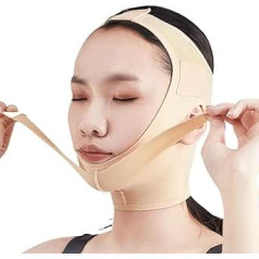 Post-operative Facelift Wrap Lipo Compression Band for Neck and Chin, V-shaped Facial Slimming Cheek Firming Belt