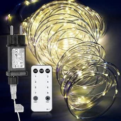 30 m LED Rope Light, 300 LEDs Rope Light, LED Fairy Lights with Dimmable & Memory Function for Indoor Outdoor Decoration, Party, Wedding, Balcony, Garden (Warm White, IP65)