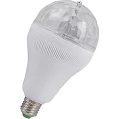 Alipis Rotating RGB LED Disco Light Bulb E27 with Multicoloured Light Patterns for Party Disco Lights Home and Family Celebrations
