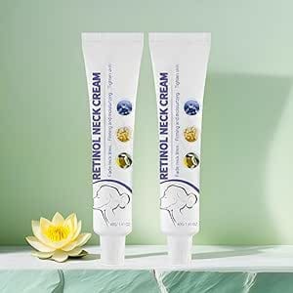 Straffende Retinol Hals & DekolletécremeAntiAgingFeuchtigkeitspflege für Damen, reduziert Falten & strafft die Haut, schnell einziehend,2box