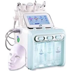 Gesichtshautpflege-Gerät, professionelle 7-in-1-Wasserstoff-Sauerstoff-Schönheits-Maschine mit Maske, Akne-Linderung & Aufhellung, Spa-Behandlung zu Hause