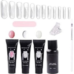 Gel-Nagelverlängerungs-Set | Erstellung von langanhaltenden Nägeln, Formen und Gel zur Verlängerung – für Profis Anfänger Frauen Freundin Salon zu Hause und Studio