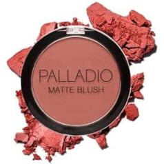 Palladio Matte Blush, Gently Applies to Cheeks, Soft Matte Look and Even Finish, Flawless Velvety Coverage, Poised