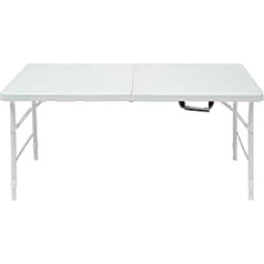 Folding Table Plastic Portable Heavy Duty White Camping Party Garden Dinner Kitchen Work Indoor Outdoor 4ft
