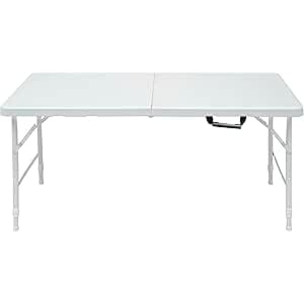 Folding Table Plastic Portable Heavy Duty White Camping Party Garden Dinner Kitchen Work Indoor Outdoor 4ft