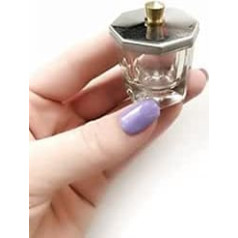 FOMIYES 2stücke Klarer Kristall Nagelkunstbecher Glasbecher mit Deckel für Maniküre Flüssigkeiten Pulver Achteck Nägelbecher für Studio und Heimgebrauch