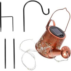 Supvox Solar Gießkannenlampe aus Eisen mit Pfahl Gartendeko Außenleuchte für Hof Rasen und Wege Solarbetriebenes Gartenlicht