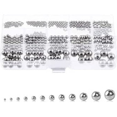 620pcs 12 Size Stainless Steel Precision Steel Balls Ball Bearing Balls for Bicycle Wheel Spare Parts 1-8mm