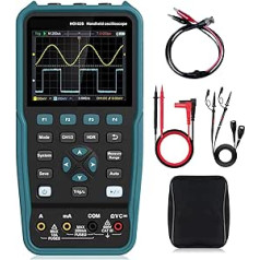 Digitales Oszilloskop 50 MHz Bandbreite, 2-Kanal-TFT-Mini-Oszilloskop, Signalquelle, 2-in-1-Oszilloskop und Multimeter,Mechanische Werkzeuge(HO102S-Generator)
