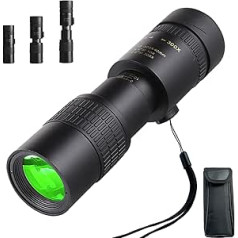 Improved 10-300 x 40 Monocular Telescope for Adults, Zoom with BAK4 and FMC Lenses for Concerts, Bird Watching, Star Gazing